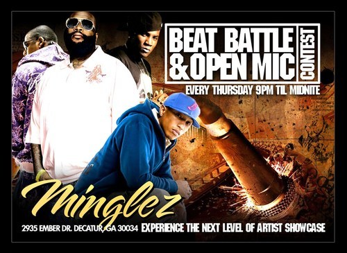 The Fastest Growing Industry Event in Atlanta! Every Thrusday Night OPEN MIC AND BEAT BATTLE! 2935 Ember Dr, Decatur, GA 30034. $5 drinks all nite!!  18 & up