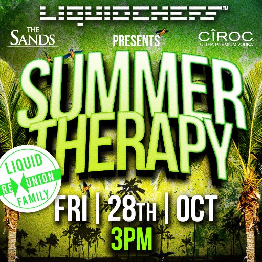 Limited Complimentary Tickets to Summer Therapy on the 28th of October are AVAILABLE https://t.co/8cYbMTVyZ0