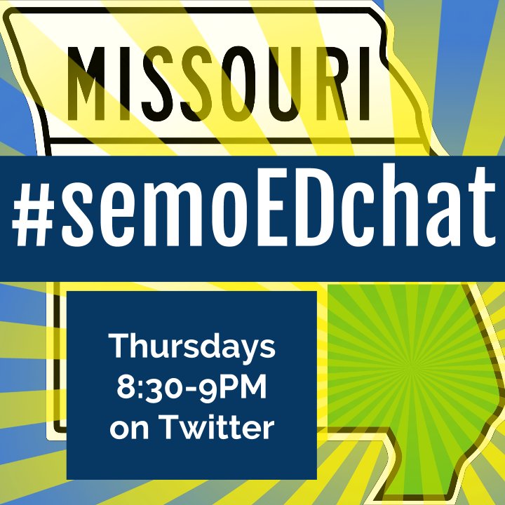 Just a group of educators who want to learn from those around them. Join us Thursday nights 8:30-9PM at #semoEDchat, then #MOedchat from 9-10PM.