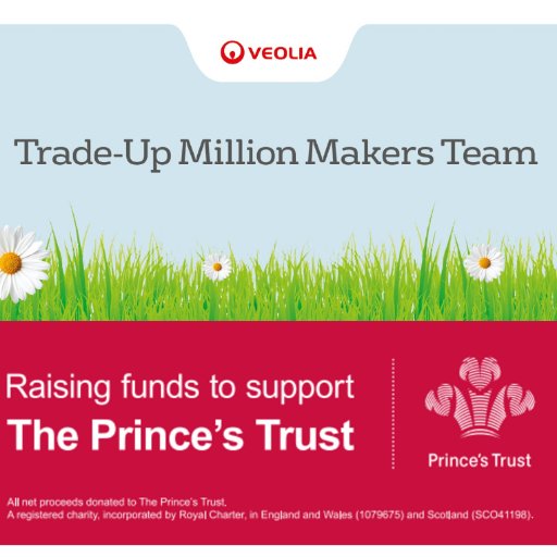 We are the Trade-Up Million Makers Team. 5 Veolia Graduates aiming to raise at least £5,500 for the Princes Trust by trading items across the UK.