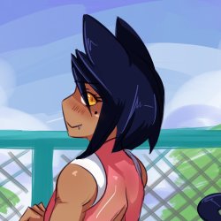 ''Hm? Oh, uh...Did you just call me sugar tits?'' Trap who has, weirdly, a really puffy chest! || Detailed/Selective ||