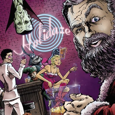 The bar where mythical icons like Santa, Cupid, the Tooth Fairy & their friends go to unwind. Available in trade paperback or digitally on #Amazon & #comiXology