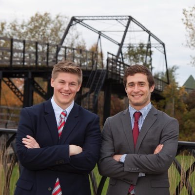 Hayden Schutt and Brent Hauck running for 2018 YIG Governor and Lieutenant Governor.