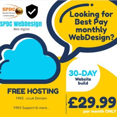 _spdc_webdesign's profile picture. Affordable Mobile ready Dynamic and Optimised WebDesign and Hosting - Pay Monthly perfect for any size business - Free U.K. domain part of #spdc group