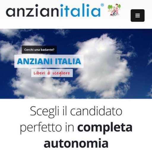 https://t.co/EP88Cd6lIA
Anziani Italia è il primo portale dove si incontrano badanti e persone che ricercano assistenza.