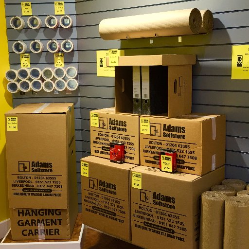 BoxesLiverpool1's profile picture. Removals boxes, Storage boxes, Wardrobe boxes, Bubble Wrap, Packing tape & Pallet wrap. Adams Selfstore  Call 0151 523 1555