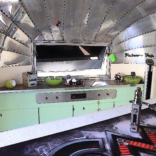 paboo_vap's profile picture. American Trailer from #60's transformed in #e-cigarettes #Shop -#Vintage style -  #DYI shop for doing your own #liquids - #Coffe & #vape concept