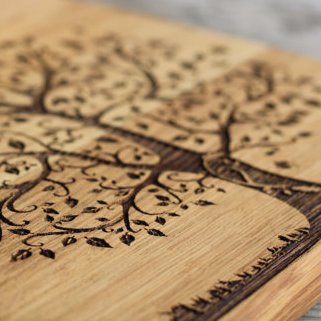 Personalized cutting board and guest book