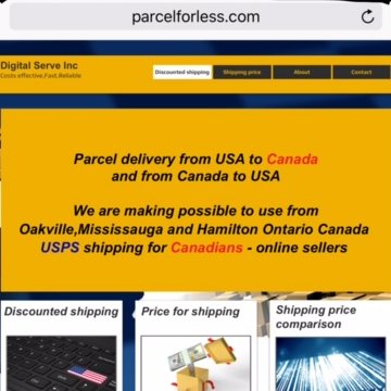 Parcel delivery from USA to Canada & from Canada to USA.We are making possible to use from Toronto, Oakville, Mississauga and Hamilton ON Canada  USPS shipping