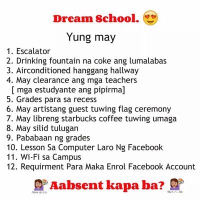 List of Dream School in the World. 
If you have know Tweet us Now!!!!