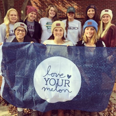 The DeSales University campus Love Your Melon Crew! Supporting the fight against pediatric cancer, one beanie at a time.