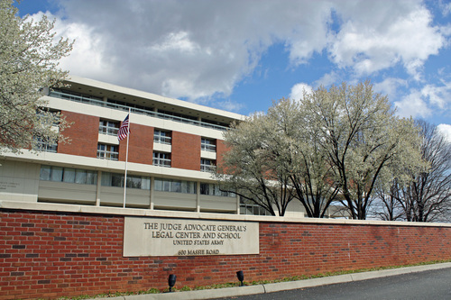 The Judge Advocate General’s Legal Center and School educates military, civilian, and international personnel and is located in Charlottesville, Virginia.