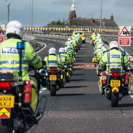 A team of Police Motorcyclists drawn from throughout the UK forces who specialise in the escorting of Professional Cycle Races