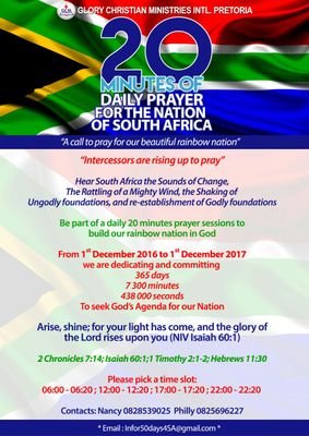 20 Minutes Daily  Prayers for the Nation of South Africa
