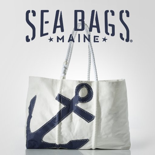 Handcrafted totes and accessories made from recycled sail cloth on the working waterfront in Portland, Maine, USA #SeaBagSighting