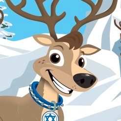 Hershel the Jewish reindeer and his friends of all ethnicities and religions,
work together to help their Christian reindeer friends be home for the holidays!
