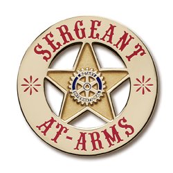 arms sergeant rotary badge club supplies lapel russell hampton choose board