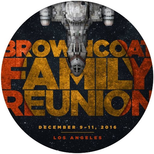 The Twitter page for the 2016 Browncoat Family Reunion!
More information and RSVP's here:
https://t.co/KXG1PP6nkV