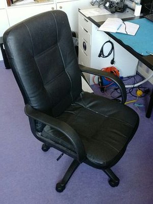 Maztech's mighty office chair finished in fake leather