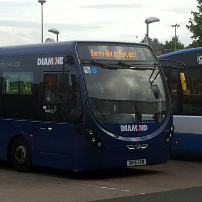 The twitter for Diamond Bus Company, providing (satirical) services to residents of the West Midlands, Worcestershire and Greater Manchester