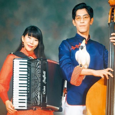 EPレコード「亜熱帯道中/五月の青い風」発売中! アコーディオンと歌のマチ子@ufo_pangaea 舟山のぼる@takonoboruによる楽団。バンド編成から2人のアコースティック編成でどこへでも。ミロクレコーズ@Mr_mirokun所属