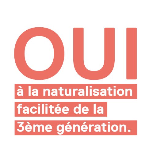 OUI3generation's profile picture. Le 12 février 2017, OUI à la naturalisation facilitée de la 3ème génération. Venez sur notre site signer l'appel !