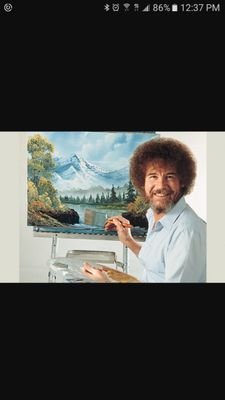 Let's paint a happy little cloud