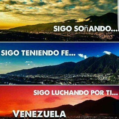 Demócrata, alegre, jodedor, amigo verdadero, soñador, todo por mi familia y mi Patria Venezuela 🇻🇪 aquí nací y aquí me muero por la PAZ Y LA LIBERTAD ✌️🇻🇪😊