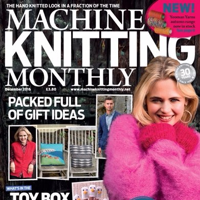 Machine Knitting Monthly - the only monthly magazine in the world for machine knitters. To advertise or subscribe email mail@machineknittingmonthly.net