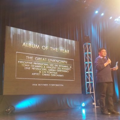 Congratulations Sarah Geronimo for winning Album of the Year The Great Unknown at 29th Awit Awards 2016 #29thAWITAwards #AwitAwards2016