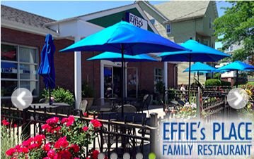 Effie's Place is serving breakfast (all day), lunch and dinner seven days a week.
Mon-Wed 6:30-8
Thurs-Sat 6:30-9
Sunday 7-8