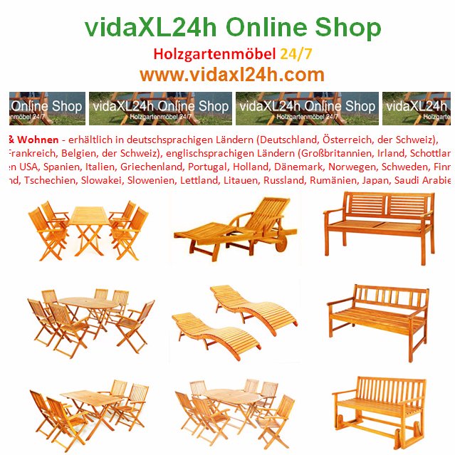 vidaXL24h Online Shop Holzgartenmöbel 24/7