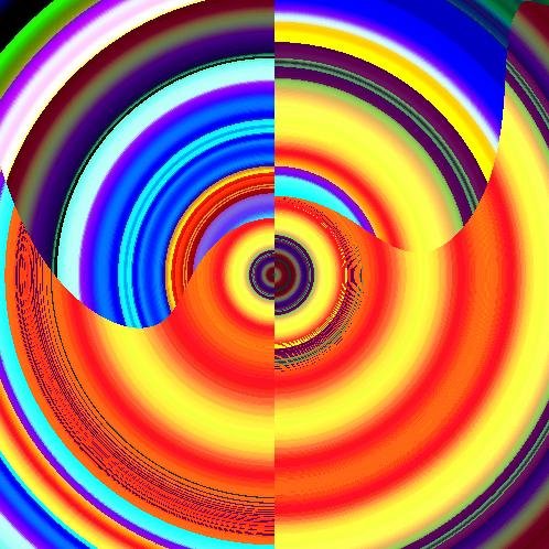 I take images sent to me and make them more concentric through random equations in polar coordinates. Siblings:  @ArtyAbstract, @ArtyMash, &c. By @bjbest60.