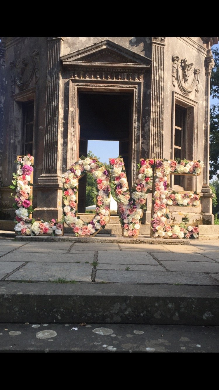 Hire floral love letters, lightboxes and much much more