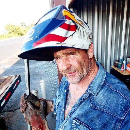 Raymond Guest scrap metal artist at Recycled Salvage Design