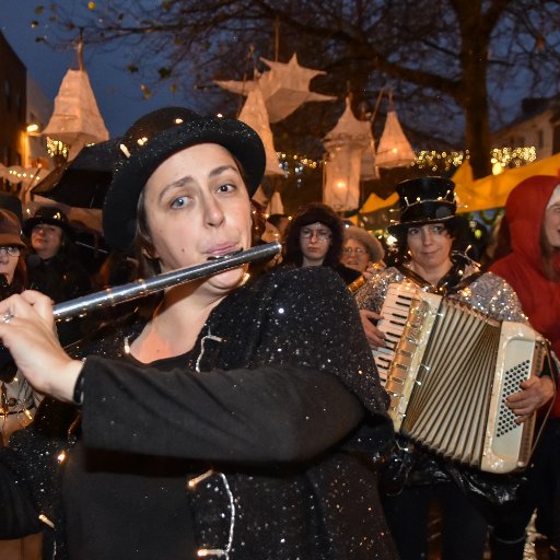 We put on a community lantern parade! Get involved - make a lantern and join in...