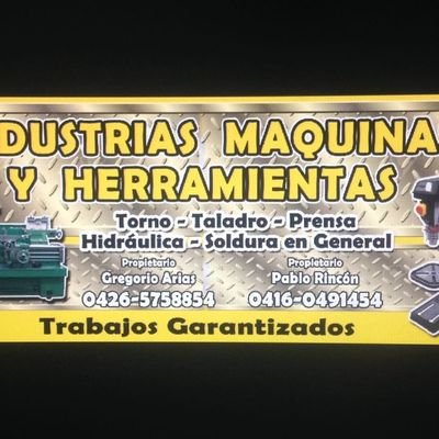 maquinas_h's profile picture. Préstamos servicio de torno,  taladro , prensa hidráulica y soldadura en general .. ubicados en el diamante de tariba .. 
Tlf 04147150301  02763943009..