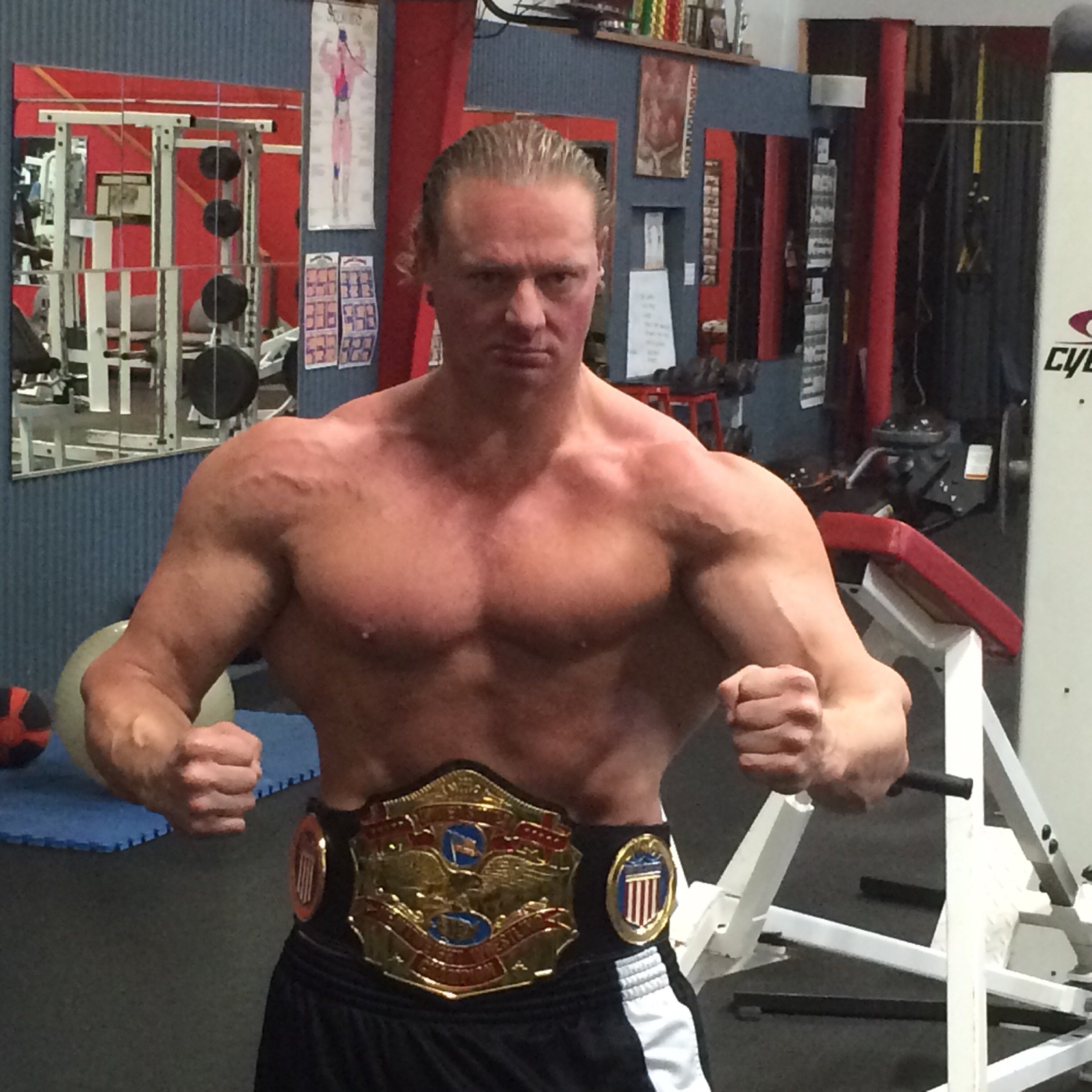 NPC national level competitor,  has competed in 37 NPC contests, also 3 Arnold Classic's.  Is formerly NWA united states heavyweight champion.