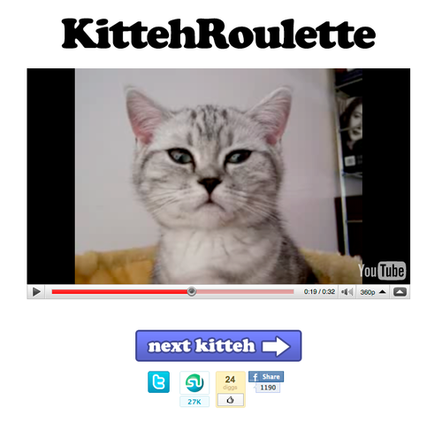 Refresh http://t.co/AwqkJ6T4o5 for random kittehs from the Internet.
