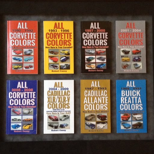 Fact books w/ interior/exterior color combo totals for the years indicated. GM does not have these totals. On Amazon by Robert Casey. How rare is your Vette?