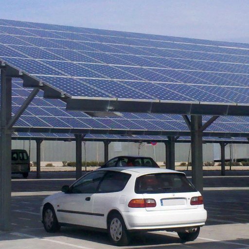 Measuring parking lots to calculate their capacity to generate electricity when covered with solar panels.  Also @sunladyjoy (eco & oceanic links).