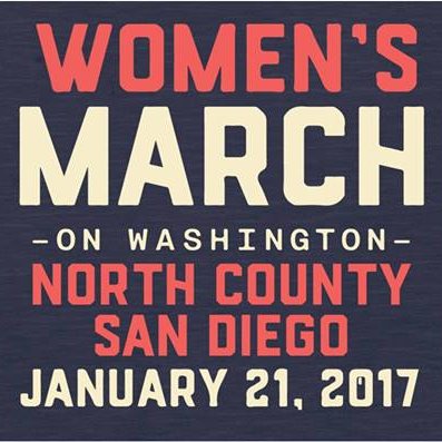 January 21, 2017: Meet at San Marcos City Hall at 11 am, March to Palomar College at 12 pm, and Rally at Palomar at 1 pm!