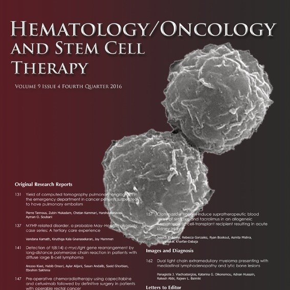 The Hematology/Oncology Journal of the King Faisal Specialist Hospital and Research Centre.
