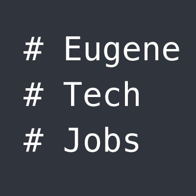 EUGtechjobs's profile picture. https://t.co/TQnqu21n8s searches the internet for tech jobs in the Lane County, Oregon, area, so you don't have to. We post every Monday.
