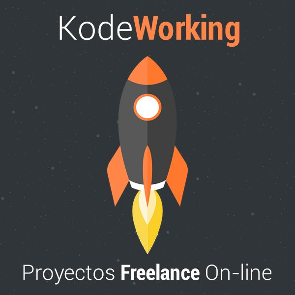 KodeWorking es la nueva plataforma de trabajo 3.0 pensada para España y Latinoamérica. Si eres Freelance consigue trabajos diarios.