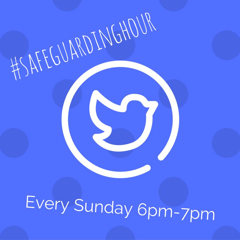 Join us for #safeguardinghour every Sunday 6pm - 7pm - Weekly discussion of child protection issues  - Run by @katetyoung https://t.co/qAvMXZn3qr