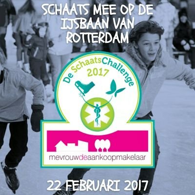 In februari 2017 weer één uur schaatsen voor een ander op Schaatsbaan Rotterdam voor Stichting Ambulance Wens. #kominactie in #rotterdam
