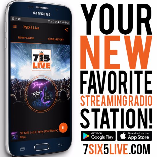 7Six5 Live is a mobile streaming radio station and app playing Hip-Hop/Rap, R&B, EDM & Urban Pop music! https://t.co/ETbiUs2VWT