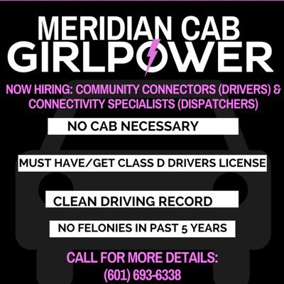 Meridian Cab is the premier taxi service that has been serving the Greater Meridian Area for over 40 years. ••Call us for a ride: (601) 693-6338••