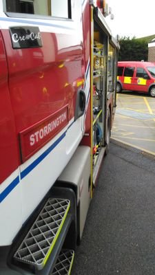 Storrington Fire Station is crewed by Retained Fighters who react to a pager when needed to respond to an emergency .